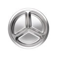 thumbnail image 2 of Aspire 3 Pack Stainless Steel Round Dinner Plate Divided Plates Camping Serving Platter-3 Sections, 2 of 6