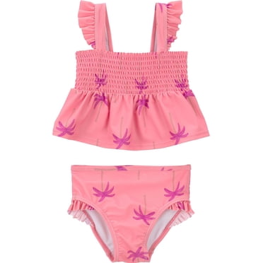 Carter's Child of Mine Fil Ensemble de maillot de bain 2 pièces - Palmiers roses