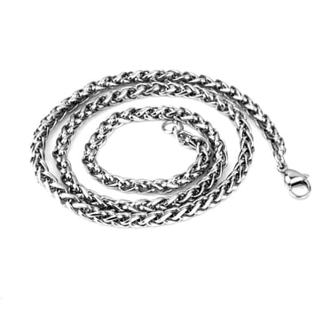 Chaîne pour Hommes et Garçons 3/4 mm Collier en Acier Inoxydable 18-28 Pieds'