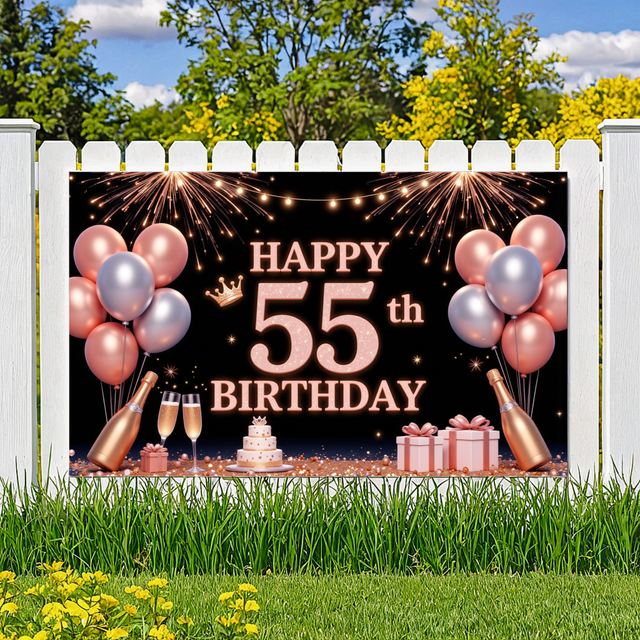 Decorative Design Birthday Party Banner Celebration Backdrop for Birthday Party Indoor Decoration Photo Shoot