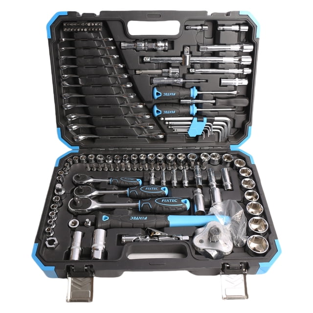 Fixtec 3/8-inch Drive Ratchet and Socket Mechanics Tool Set (132-Pieces)
