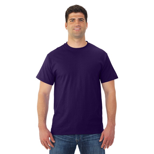 Jerzees Mens DRI-POWER Active Short Sleeve Crew T-Shirt, M, Deep Purple