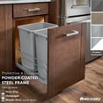 thumbnail image 2 of Rev-A-Shelf Double 27 Quart Pullout Soft Close Waste Container, Gray, 2 of 8