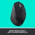 thumbnail image 3 of Logitech M720 Triathlon Multi-Device Wireless Mouse, Bluetooth, USB Unifying Receiver, 1000 DPI, 8 Buttons, 2-Year Battery, Compatible with Laptop, PC, Mac, iPadOS - Black, 3 of 4