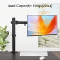 thumbnail image 2 of Single Monitor Arm Desk Mount for 13”-27” Screen up to 22 lbs, Fully Adjustable Desk Monitor Stand with 360° Rotation and 15.7" Max Height, Supports VESA 75×75mm & 100×100mm, 2 of 7