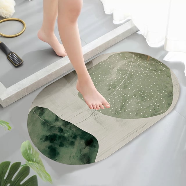 TIMIFIS Bathroom Rugs Rugs Absorbent Non Slip Foam Machine Washable Soft Velvet Bath Mats Floor Mat Easier to Dry for Bathroom Floor Bath Mat