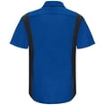 thumbnail image 3 of Red Kap Chemise de Performance à Manches Courtes pour Hommes, Bleu Royal avec Maille Noire, TG, 3 of 5