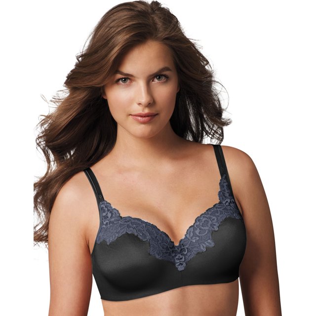 Playtex Womens Secrets Body Revelation Underwire Bra, 38DDD, Black/Private Jet
