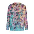 thumbnail image 5 of Qertyioot Hauts de Mode pour Femmes, Chemisier Chandail à Manches pour Dames à Col Rond Imprimé, 5 of 5