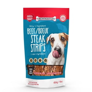 Chewmasters Beef Steak Strips Dog Treats