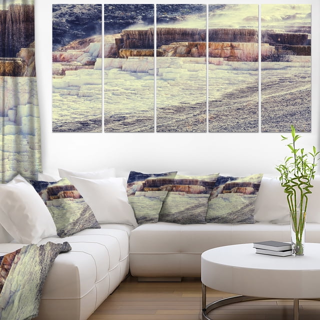 Hot Springs in Yellowstone - Seascape Canvas Art Print