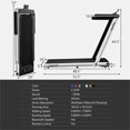 thumbnail image 2 of Pemberly Row Up To 7.5MPH 2.25HP Single Display Screen Treadmill in Silver, 2 of 8
