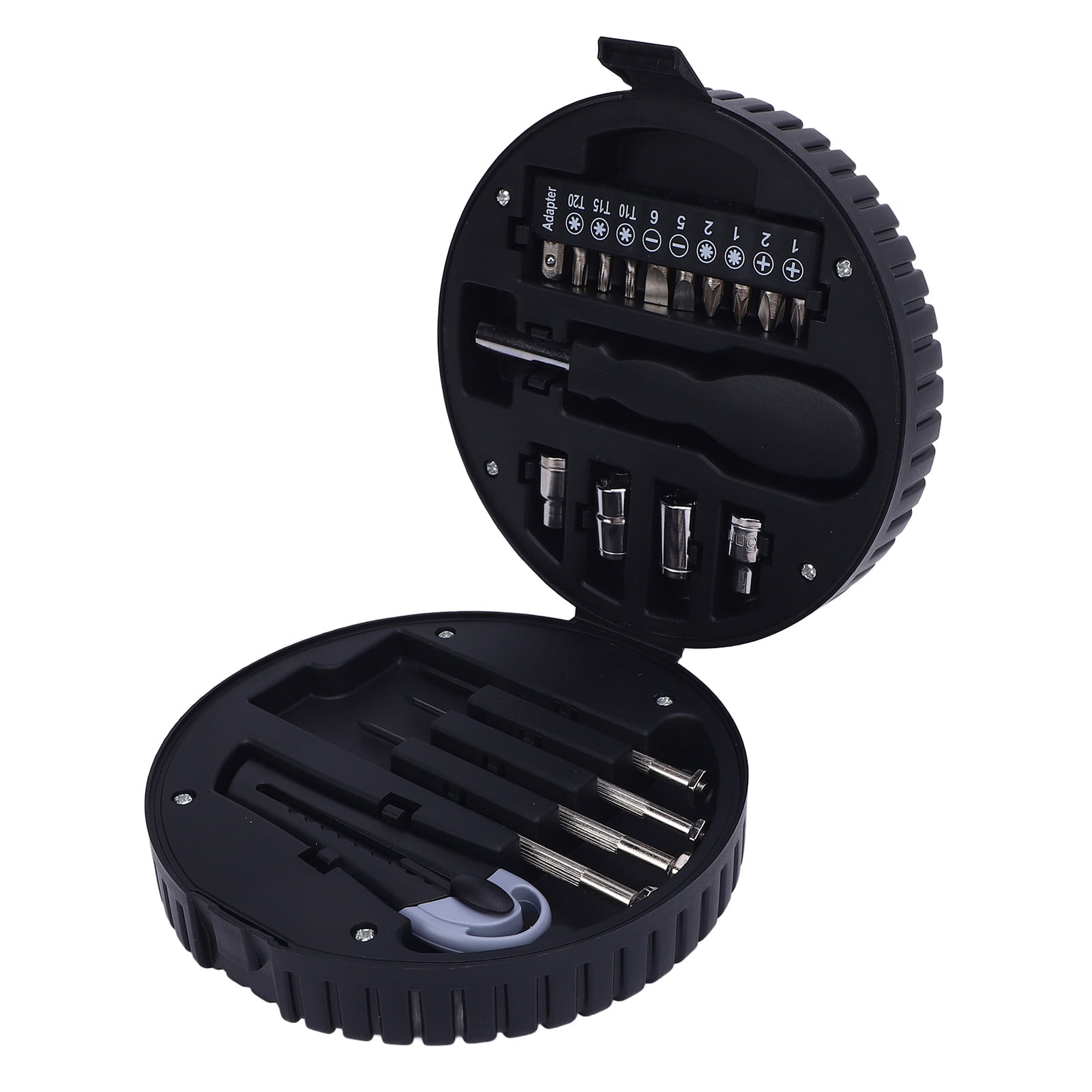 Tire Shaped Home Hardware Set, Sturdy Tire Shaped Tool Set Multifuncitonal with Storage Box for Remodeling Project