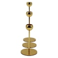 thumbnail image 3 of Mainstays Gold Taper Candle Holder Set, 3-piece, 3 of 8