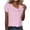 #04Pink, variant on yoeyez Eyelet Blouses for Women Dressy,Womens Casual Short Sleeve Tops Buttons Irregular V Neck Blouses Summer Basic Solid Blouses 2025 Daily Deals Red L