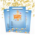 thumbnail image 2 of Darling Souvenir Blue Birthday Invitation Card Printable Fill or Write In Blank Invites Party Supplies Pack Of 28 5 x 7 Inches, 2 of 5