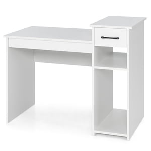 Patiojoy Bureau d'ordinateur avec plateau de rangement Bureau d`étude moderne avec tiroir Bureau de bureau multifonctions Table d`ordinateurs portables