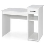 Patiojoy Bureau d'ordinateur avec plateau de rangement Bureau d`étude moderne avec tiroir Bureau de bureau multifonctions Table d`ordinateurs portables