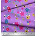 thumbnail image 2 of Soimoi Japan Crepe Satin Fabric Artistic Flower Decor Fabric Printed Yard 42 Inch Wide, 2 of 3