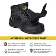 thumbnail image 3 of SAFETOE Bottes de Soudage pour Hommes, Bottes de Sécurité à Embout Composite avec Protection Métatarsienne, Bottes de Soudage Résistantes au Feu, Bottes de Travail pour Soudeur Résistantes à la Chaleur 300 °C, 3 of 6