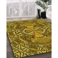 thumbnail image 3 of Ahgly Company Tapis d'Intérieur Lavable en Machine Carré Jaune Transitionnel, 7 Pieds Carré, 3 of 7