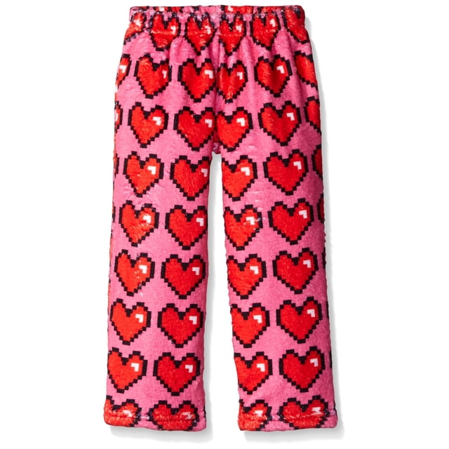 Up Past 8 Girls' Pajama Pants Fuzzy Plush Sleepwear Fun Pants