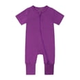 thumbnail image 1 of EDFBUYKRS Baby Rompers Footless Pajamas Zipper Short Sleeve Sleeper Jumpsuit, 1 of 2