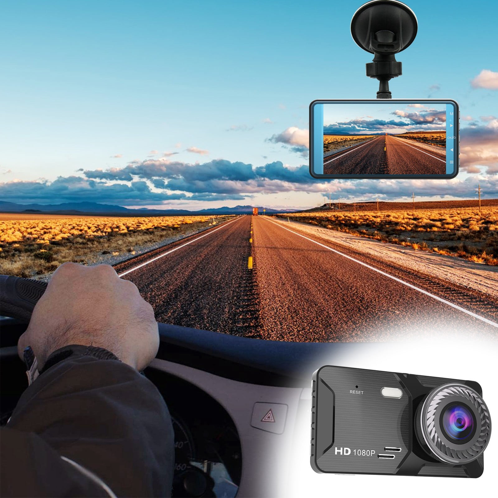 Meitianfacai Front Dash Cam 1080P HD,Driving Recorder , Night Vision Dash Cam,Built-in WIFi Dashboard Camera， Accident Lock Car Camera Recorder, Loop Recording, Parking Monitor