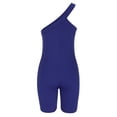 thumbnail image 4 of Mrat Pantalon à Carreaux pour Dames Femmes Été Uni Régulier Col Rond Sans Manches Femmes Manches Courtes une-Pièce Vêtement Décontracté Léger Pantalon S-445 Bleu m, 4 of 8