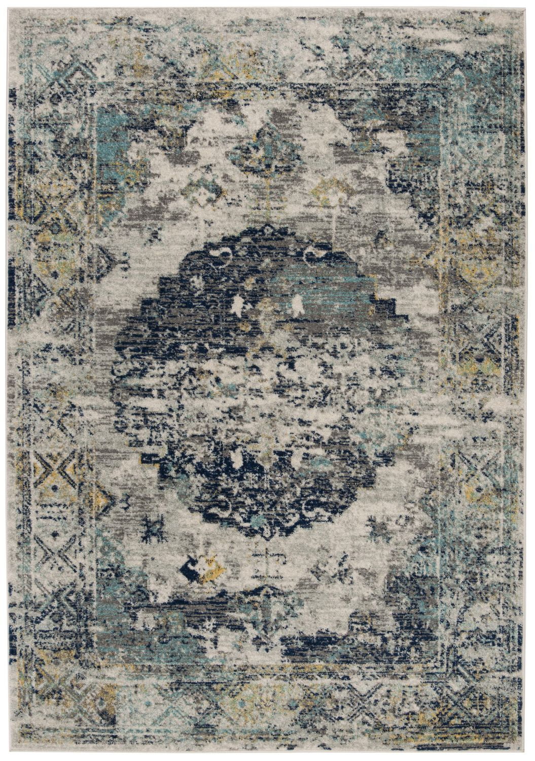 SAFAVIEH Madison Emil Overdyed Medallion Area Rug