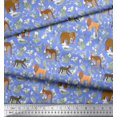 thumbnail image 3 of Soimoi Georgette Viscose Fabric Kangaroo,Elephant & Lion Animal Printed Craft Fabric by The Yard 42 Inch Wide, 3 of 3