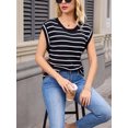 thumbnail image 3 of Charmo Womens Short Sleeve Sweater Tops Knit Cap Sleeve Sweater Tanks, 3 of 5