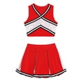 thumbnail image 3 of Sinleey Costume de Danseuse pour Filles avec Jupe Plissée Rouge 14, 3 of 7