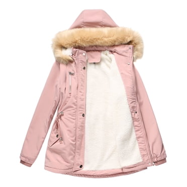 Manteau Long Chaud pour Femmes, Chandails à Capuchon, Veste à Col, Coupe Ajustée, Parkas d'Hiver, Manteaux d'Extérieur