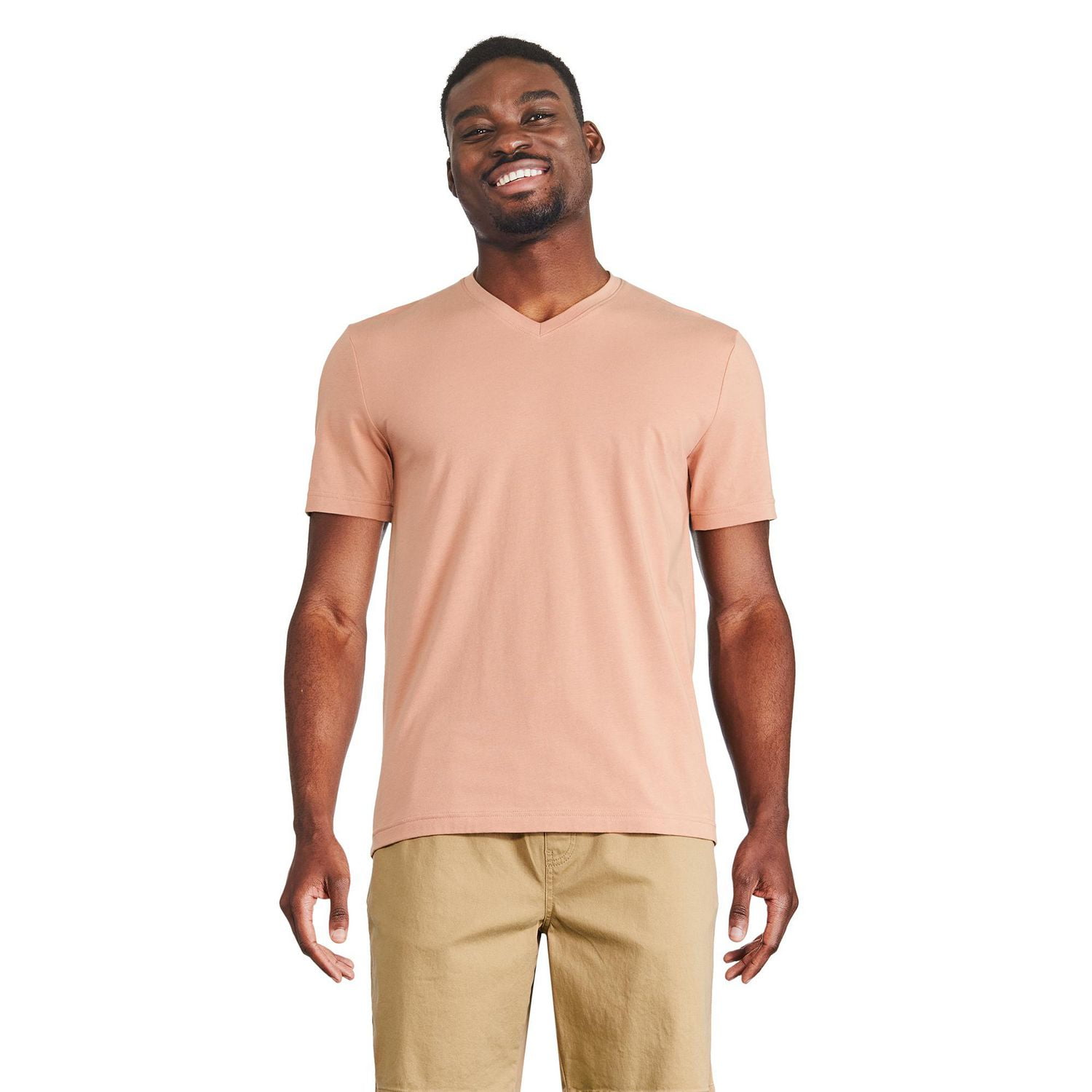 T-shirt extensible à encolure en V George pour hommes