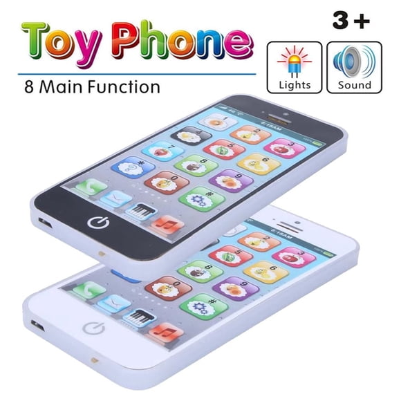 LOVEVER Y-Phone Toy Baby Phone Cell Phone Toy with Lights & Music 12 Months Early Learning Educational Toys Sensory Toys for Toddlers 2 3 4 Year Old Kids Boys and Girls Gifts