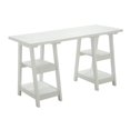 thumbnail image 1 of Convenience Concepts Designs2Go Double Trestle Desk in White Wood Finish, 1 of 5