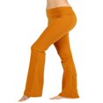 thumbnail image 5 of CHUANK Womens & Plus Stretch Cotton Fold-Over High Waist Bootcut Workout Flared Yoga Pants, 5 of 5