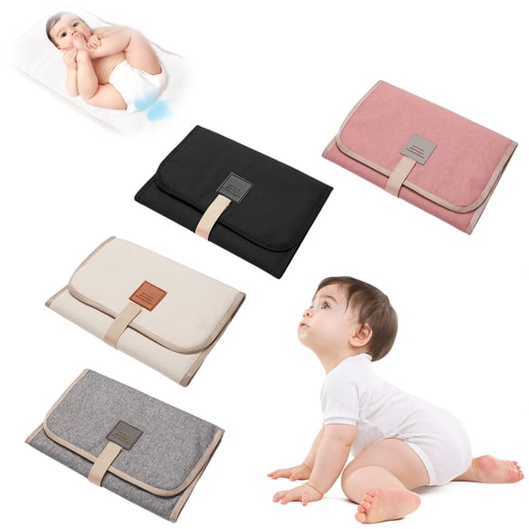 Amzcrzy Waterproof Changing Pad, 12.2×8.3 Inch Reusable Changing Mat Foldable Portable Diaper Pad Unisex Compact Change Cover Liner Variety Colors Diapers Liners Mats for Home and Going Out