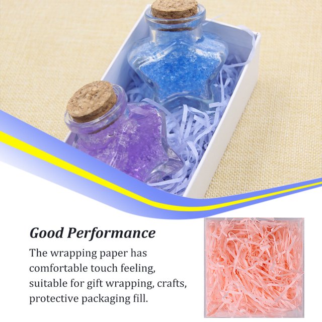 1 Pack Lafite Paper Raffia Filler Colorful Shredded Gadgets Raffia Filler Box Packaging Decoration Practical Wedding Party Easter New Year Shrimp pink