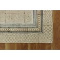 thumbnail image 4 of Casavani Handblock Printed Living Room Carpets Beige Cotton Home Decor Kilim Square Area Rug 6x6 feet, 4 of 5