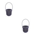 thumbnail image 4 of Transemion ABS Decorate With Lightweight Planter With Removable Strape And Wall-Mount Option Inner Layer Hollowed Out For Better Black 8.7*9.5*20.5cm 2Set, 4 of 6