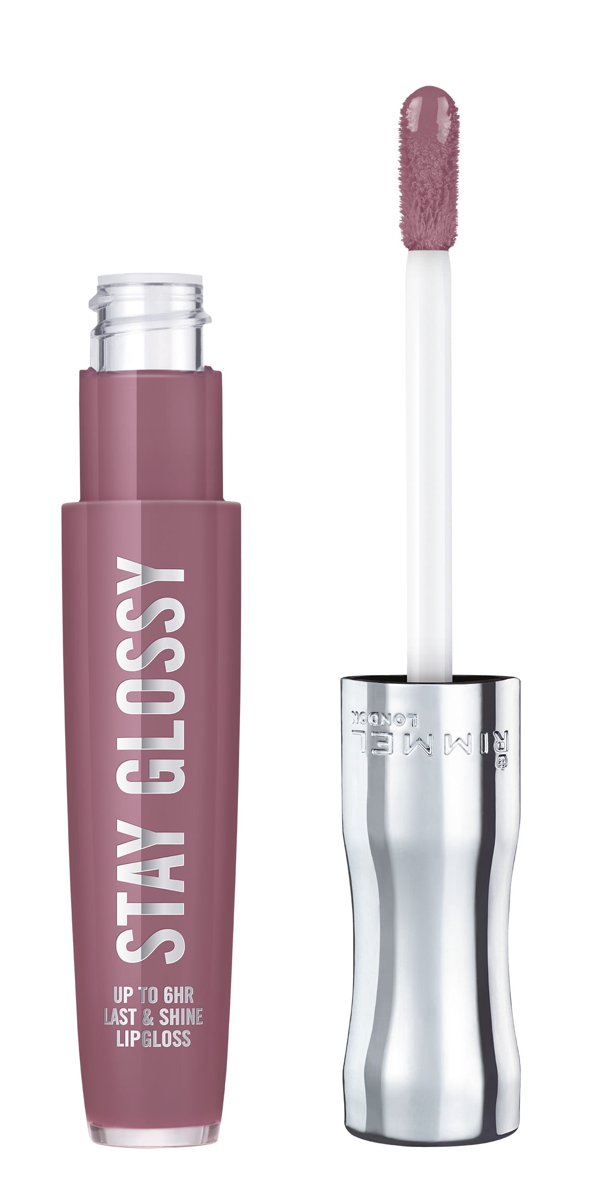 Rimmel Brillant à lèvres Stay Glossy, non collant, dure jusqu'à 6h, épousant les lèvres, avec la technologie Shine Extent, 100% sans cruauté