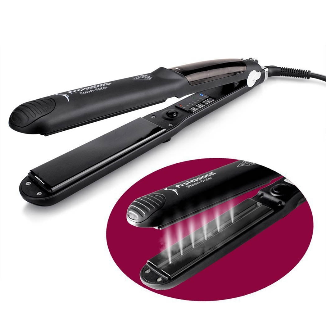 Steam Hair Straightener Professional Ceramic Tourmaline Flat Salon Straightener