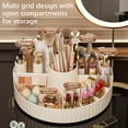 thumbnail image 4 of Pisexur Cosmetic Storage Box Desktop Rotating Shelf Makeup Brush Multi-functional Compartmentalized Organizer Turntable, 4 of 4