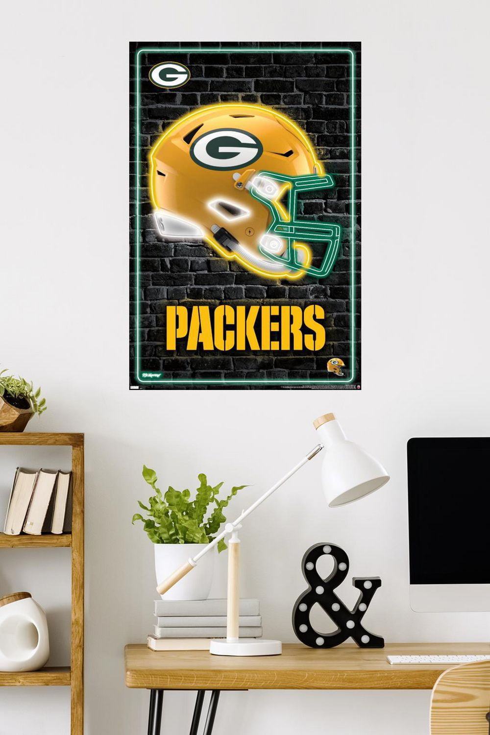 NFL Green Bay Packers - Neon Helmet 23 Wall Poster, 22.375" x 34"
