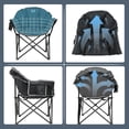 thumbnail image 3 of Lilypelle Oversized XL Camping Chair, Portable Full Padded Saucer Chair, Folding Camping Chair with Cup Holder & Carry Bag, Supports 500 lbs Heavy Duty Lawn Chairs for Camping, Patio, Picnics, 3 of 9