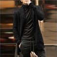 thumbnail image 2 of Cardigan Coupe-Vent à Manches Longues en Tricot avec Poches pour Hommes, 2 of 4