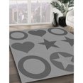 thumbnail image 3 of Ahgly Company Tapis d'Intérieur Lavable à la Machine, Carré, Transitionnel, Gris Cendre, Tapis de Zone, 3 Pieds Carré, 3 of 7