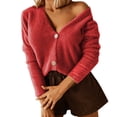 thumbnail image 1 of B91xZ Veste Duveteuse pour Femmes Décontractée à Revers en Molleton à Fermeture Éclair Manteaux Chauds d'Hiver Manteaux d'Extérieur, Rouge m, 1 of 5